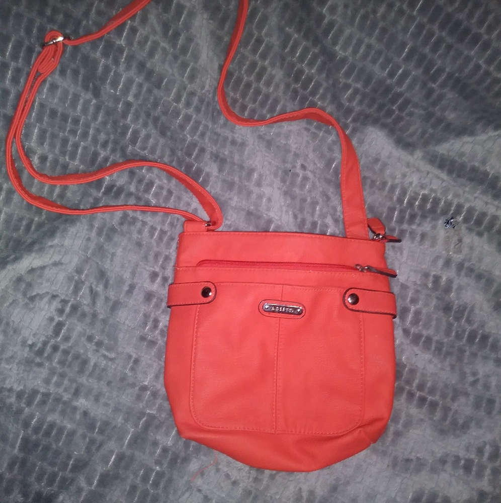 Coral Rosetti Magnetic Snap Crossbody Purse